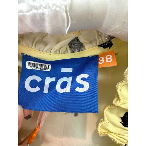 CRAS | Tuva Yellow Floral Ruffle Button Midi Dress NWT | Medium - Picture 7 of 10